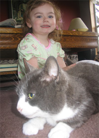 Lillian and cat.